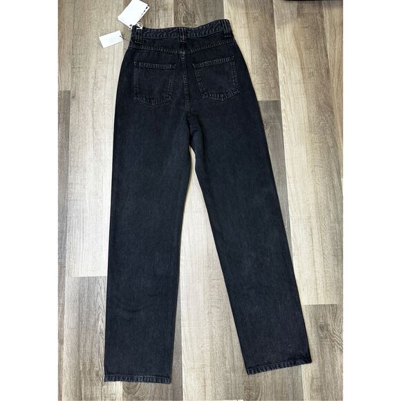 NWT Khaite Zip Fly High Rise Straight Leg Albi Denim Jeans Presscot Size 28 $480 - Picture 6 of 12